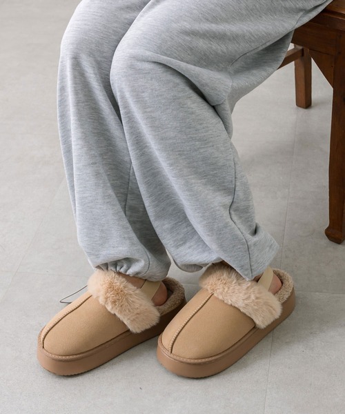 OLIVE des OLIVE（オリーブデオリーブ）の「ムートンスリッパ（その他シューズ・レディース・ベージュ/キャメル・MEDIUM/LARGE）」の7枚目の写真