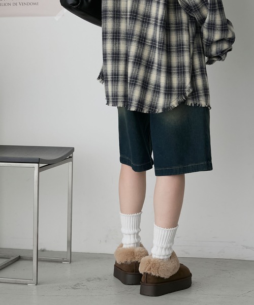 forksy.（フォルクシー）の「【forksy.】厚底ステッチショートブーツ（ブーツ・レディース・ブラック/キャメル/ブラウン・S/M/L/LL）」の20枚目の写真