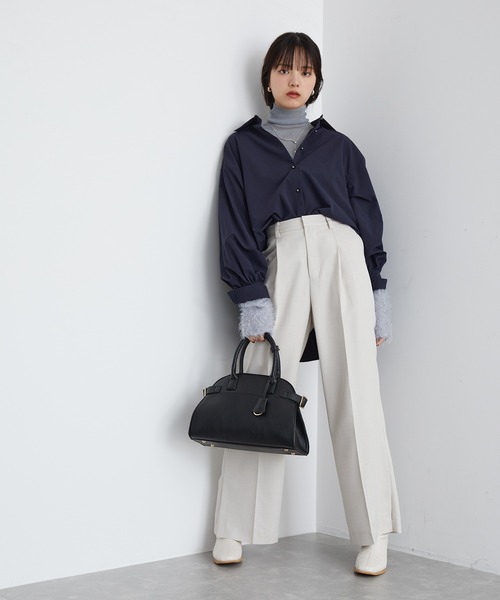 VIS(ビス)の「袖フェザーシアータートルニット(ニット/セーター・レディース・ブラック/サックスブルー/キナリ・FREE)」の7枚目の写真