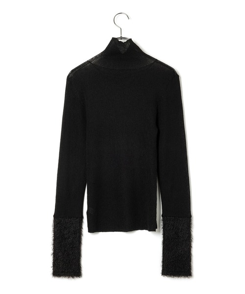 VIS(ビス)の「袖フェザーシアータートルニット(ニット/セーター・レディース・ブラック/サックスブルー/キナリ・FREE)」の17枚目の写真