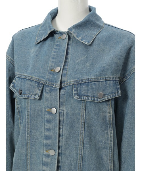 fifth（フィフス）の「オーバーサイズデニムジャケット（デニムジャケット・レディース・ブルー・M）」の2枚目の写真