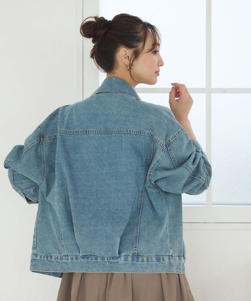 fifth（フィフス）の「オーバーサイズデニムジャケット（デニムジャケット・レディース・ブルー・M）」の14枚目の写真