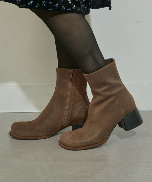 ALM.（アルム）の「【ALM.】ADELA LEATHER BOOTS レザーショートブーツ（ブーツ・レディース・ブラウン/ブラック/シルバー/ブラック系1/ブラウン系1・36/37/38）」の15枚目の写真