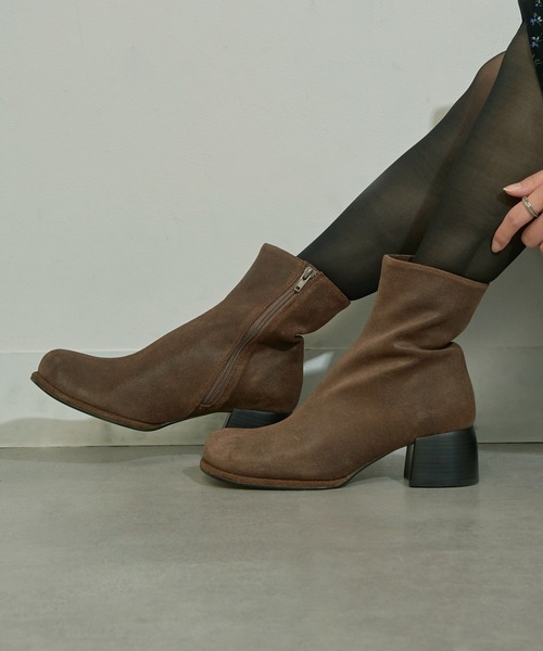 ALM.（アルム）の「【ALM.】ADELA LEATHER BOOTS レザーショートブーツ（ブーツ・レディース・ブラウン/ブラック/シルバー/ブラック系1/ブラウン系1・36/37/38）」の14枚目の写真