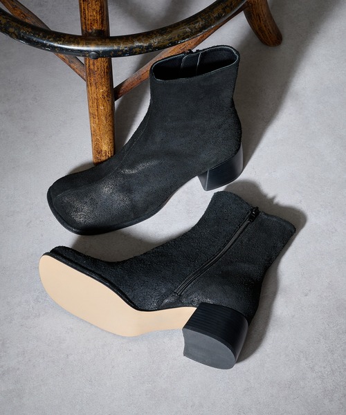 ALM.（アルム）の「【ALM.】ADELA LEATHER BOOTS レザーショートブーツ（ブーツ・レディース・ブラウン/ブラック/シルバー/ブラック系1/ブラウン系1・36/37/38）」の20枚目の写真