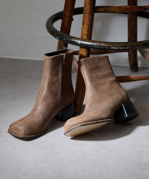 ALM.（アルム）の「【ALM.】ADELA LEATHER BOOTS レザーショートブーツ（ブーツ・レディース・ブラウン/ブラック/シルバー/ブラック系1/ブラウン系1・36/37/38）」の21枚目の写真