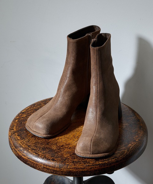 ALM.（アルム）の「【ALM.】ADELA LEATHER BOOTS レザーショートブーツ（ブーツ・レディース・ブラウン/ブラック/シルバー/ブラック系1/ブラウン系1・36/37/38）」の22枚目の写真