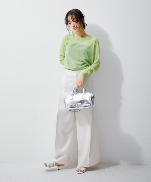 ADAM ET ROPE'（アダムエロペ）の「【一部WEB限定カラー・再入荷・サステナブル】ロゴスクエアボストンバッグ（ショルダーバッグ・レディース・ピンク系その他2/ブラック/ブラウン/シルバー・FREE）」の20枚目の写真