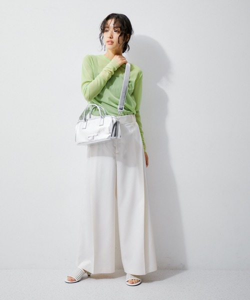 ADAM ET ROPE'（アダムエロペ）の「【一部WEB限定カラー・再入荷・サステナブル】ロゴスクエアボストンバッグ（ショルダーバッグ・レディース・ピンク系その他2/ブラック/ブラウン/シルバー・FREE）」の21枚目の写真