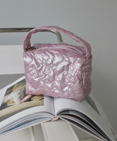 SANSeLF（サンセルフ）の「Se メタリックポーチバッグ【SANSeLF】sana24a009（ハンドバッグ・レディース・ブルーグレー/ライトピンク/シルバー・FREE）」の2枚目の写真