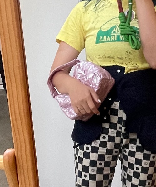 SANSeLF（サンセルフ）の「Se メタリックポーチバッグ【SANSeLF】sana24a009（ハンドバッグ・レディース・ブルーグレー/ライトピンク/シルバー・FREE）」の11枚目の写真