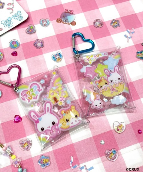 SPINNS（スピンズ）の「『フワフワらびちゃん』クリアポーチ（ポーチ・レディース・ピンク/ブルー・ONESIZE）」の5枚目の写真