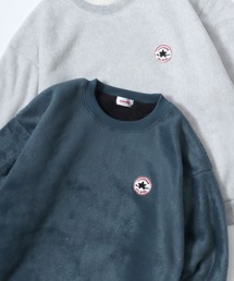 CONVERSE/コンバース オーバーサイズ シャギー 裏起毛ボア ロゴ ワンポイント刺繍 スウェット トレーナー/レディース メンズ