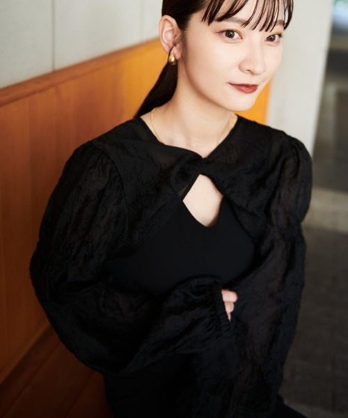 Lui's（ルイス）の「【オケージョン】2WAY ボレロワンピース（ワンピース・レディース・ブラック/カーキ・FREE）」の5枚目の写真