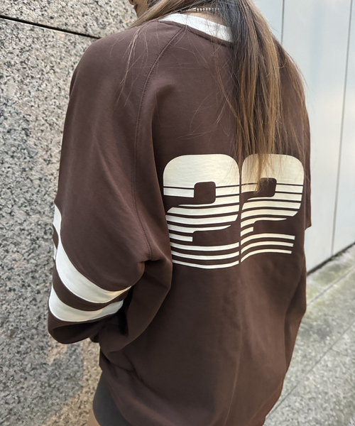 JOINT WORKS（ジョイントワークス）の「Rest&Recreation/レストアンドレクリエーション OVERSIZED RAGLAN SWEATSHIRT（スウェット・レディース・ブラック・FREE）」の6枚目の写真