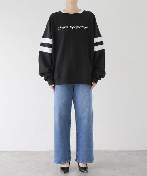 JOINT WORKS（ジョイントワークス）の「Rest&Recreation/レストアンドレクリエーション OVERSIZED RAGLAN SWEATSHIRT（スウェット・レディース・ブラック・FREE）」の8枚目の写真
