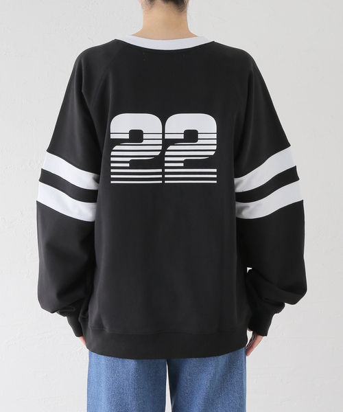 JOINT WORKS（ジョイントワークス）の「Rest&Recreation/レストアンドレクリエーション OVERSIZED RAGLAN SWEATSHIRT（スウェット・レディース・ブラック・FREE）」の11枚目の写真