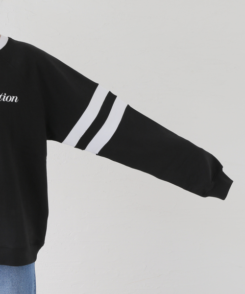 JOINT WORKS（ジョイントワークス）の「Rest&Recreation/レストアンドレクリエーション OVERSIZED RAGLAN SWEATSHIRT（スウェット・レディース・ブラック・FREE）」の14枚目の写真