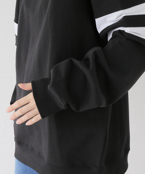 JOINT WORKS（ジョイントワークス）の「Rest&Recreation/レストアンドレクリエーション OVERSIZED RAGLAN SWEATSHIRT（スウェット・レディース・ブラック・FREE）」の15枚目の写真