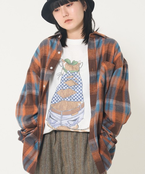 ROUGH TRADE（ラフトレード）の「ネルチェック長袖シャツ(M1)（シャツ/ブラウス・メンズ・ブルー/オレンジ/グリーン・MEDIUM/LARGE/X-LARGE）」の11枚目の写真