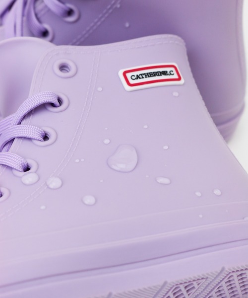 Catherine Cottage(キャサリンコテージ)の「レインスニーカー(レインシューズ・キッズ・ブラック/ライラック・24/23/22/21/20/19/25)」の7枚目の写真