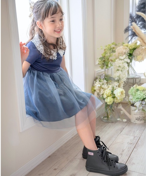 Catherine Cottage(キャサリンコテージ)の「レインスニーカー(レインシューズ・キッズ・ブラック/ライラック・24/23/22/21/20/19/25)」の10枚目の写真