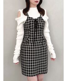 dazzlin | レースアップビスチェミニワンピース(ワンピース)