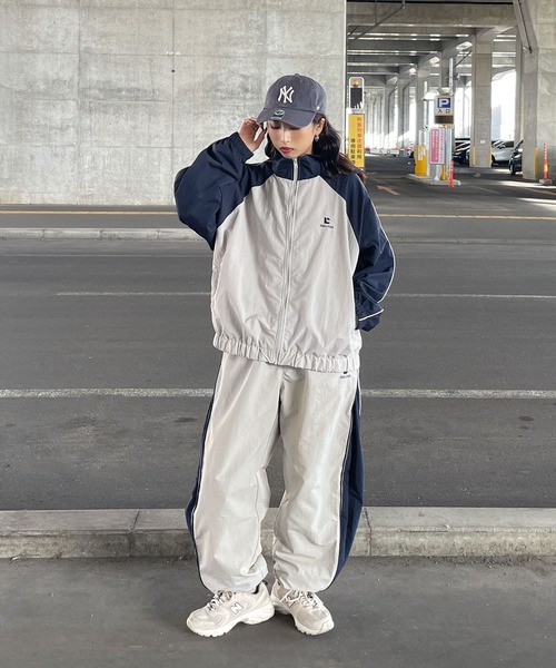クティール　ナイロンセットアップ　Lサイズ　チャコール NYLON SETUP/BLACK | chillz clothing