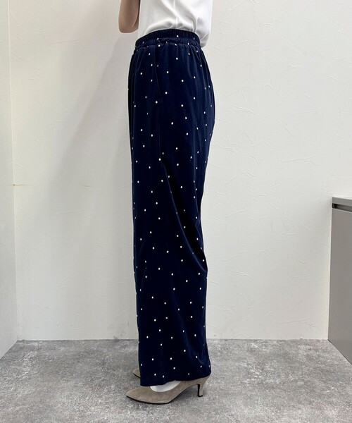 fredy emue（フレディエミュ）の「《セットアップ対応》ベロアドット刺繍イージーパンツ（その他パンツ・レディース・ブラック系その他/ブルー系その他・38）」の20枚目の写真