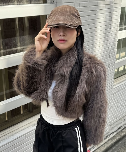 madrepadre（マドレパドレ）の「ショート丈シャギーファージャケット