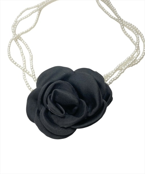 WILLSELECTION（ウィルセレクション）の「フラワーパールチョーカー（ネックレス・レディース・オフホワイト/ブラック・FREE）」の4枚目の写真