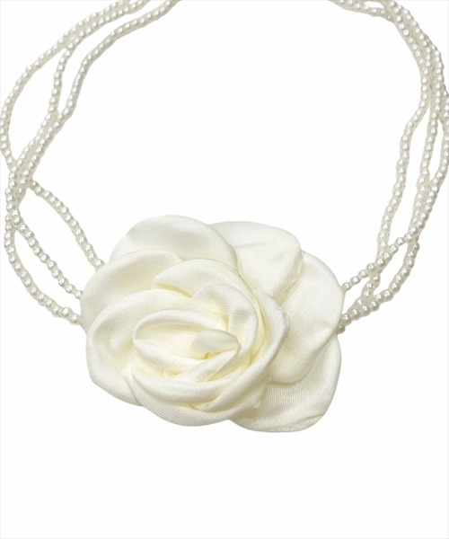 WILLSELECTION（ウィルセレクション）の「フラワーパールチョーカー（ネックレス・レディース・オフホワイト/ブラック・FREE）」の5枚目の写真