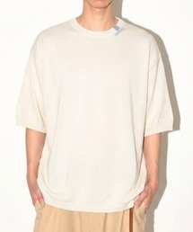 ミックスニットカットソー/Glitter mix harf-sleeve knit