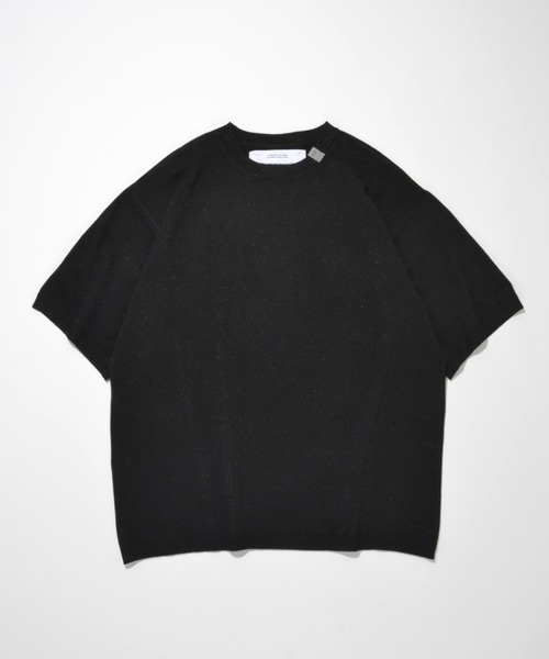 SUPERTHANKS(スーパーサンクス)の「ミックスニットカットソー/Glitter mix harf-sleeve knit(Tシャツ/カットソー・メンズ・クリーム/グレー/ブラック・S/M/L)」の4枚目の写真