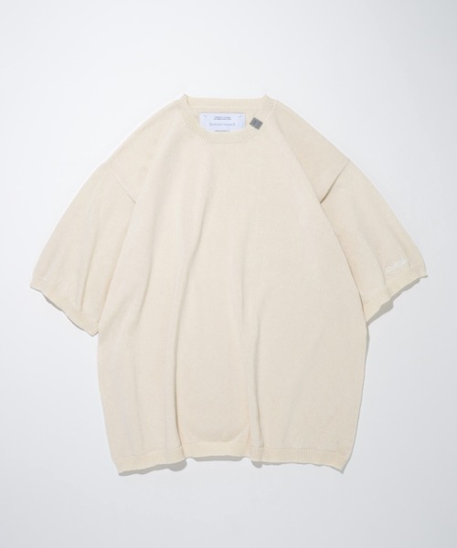 SUPERTHANKS(スーパーサンクス)の「ミックスニットカットソー/Glitter mix harf-sleeve knit(Tシャツ/カットソー・メンズ・クリーム/グレー/ブラック・S/M/L)」の5枚目の写真