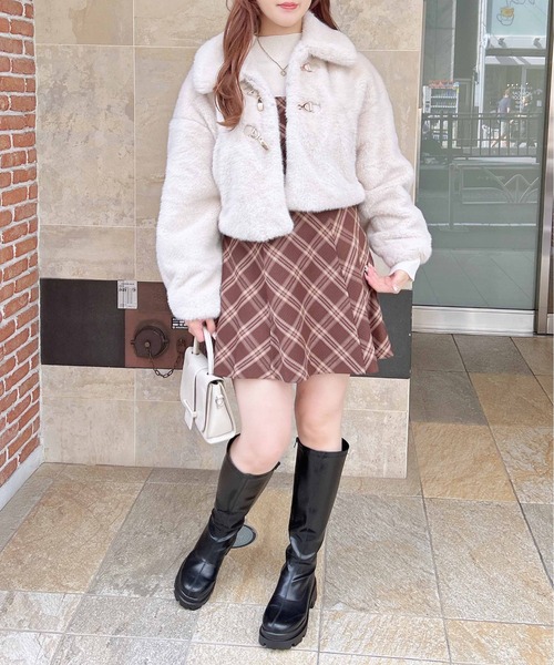 INGNI（イング）の「ビット付エコファージャケット（その他アウター・レディース・ベージュ/ライトグレー/アイボリー・M）」の21枚目の写真