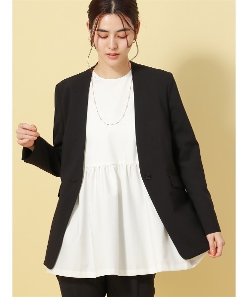 【セール】WEB限定 ジャケット Vカラー ウォッシャブル ストレッチ メランジトロピカル 無地（スーツジャケット）｜SUIT SQUARE（スーツスクエア）