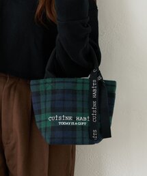 CUISINE HABITS | HORIZONTAL CHECK MINI TOTE(トートバッグ)