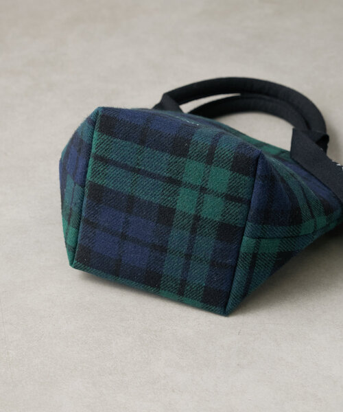 CUISINE HABITS（クイジーヌハビッツ）の「HORIZONTAL CHECK MINI TOTE（トートバッグ・レディース・グリーン・0）」の7枚目の写真