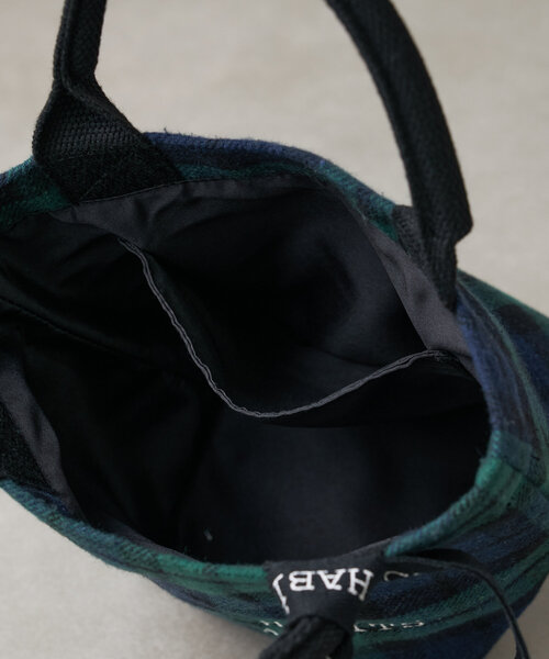 CUISINE HABITS（クイジーヌハビッツ）の「HORIZONTAL CHECK MINI TOTE（トートバッグ・レディース・グリーン・0）」の9枚目の写真