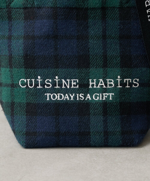 CUISINE HABITS（クイジーヌハビッツ）の「HORIZONTAL CHECK MINI TOTE（トートバッグ・レディース・グリーン・0）」の10枚目の写真