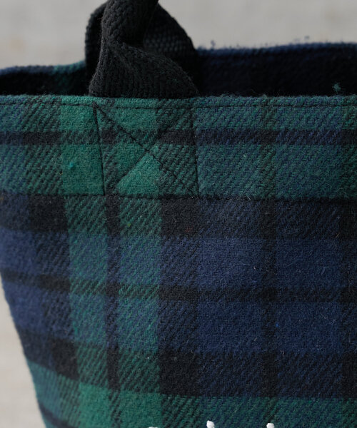 CUISINE HABITS（クイジーヌハビッツ）の「HORIZONTAL CHECK MINI TOTE（トートバッグ・レディース・グリーン・0）」の12枚目の写真