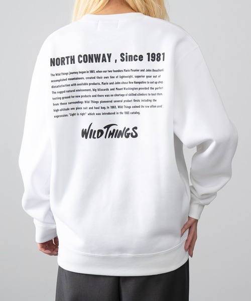 WILD THINGS（ワイルドシングス）の「【WILD THINGS】別注商品 ヒストリーバックプリントトスウェット（スウェット・メンズ・ブラック/グレー/ホワイト/ネイビー/グレー系その他2・XL/L/M）」の2枚目の写真