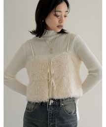 Re:EDIT | [2024-25 WINTER PRE ORDER]前後2WAYフェザーボアバルーンビスチェ(キャミソール)