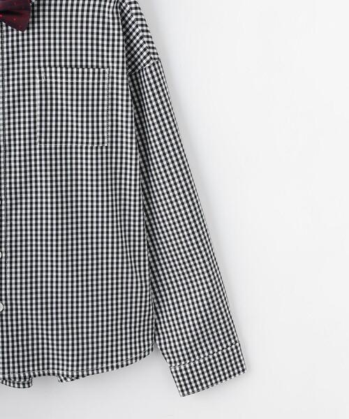 SHOO・LA・RUE（シューラルー）の「【100-140cm/プチセレ】蝶ネクタイ付きシャツ（シャツ/ブラウス・キッズ・サックスブルー/ブルー系7/ブラック系1・10/11/12/13/14）」の10枚目の写真