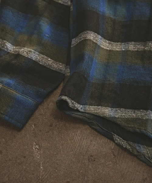 ALL RUNS(オールランズ)の「オンブレチェックロングスリーブシャツ(シャツ/ブラウス・メンズ・ブラウン/ネイビー/グリーン・L/XL/M)」の19枚目の写真