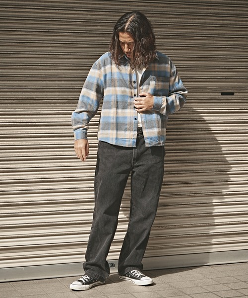 ALL RUNS(オールランズ)の「オンブレチェックロングスリーブシャツ(シャツ/ブラウス・メンズ・ブラウン/ネイビー/グリーン・L/XL/M)」の12枚目の写真