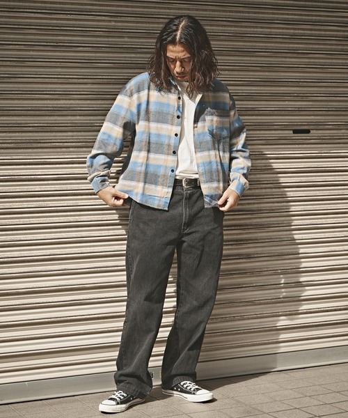 ALL RUNS(オールランズ)の「オンブレチェックロングスリーブシャツ(シャツ/ブラウス・メンズ・ブラウン/ネイビー/グリーン・L/XL/M)」の13枚目の写真