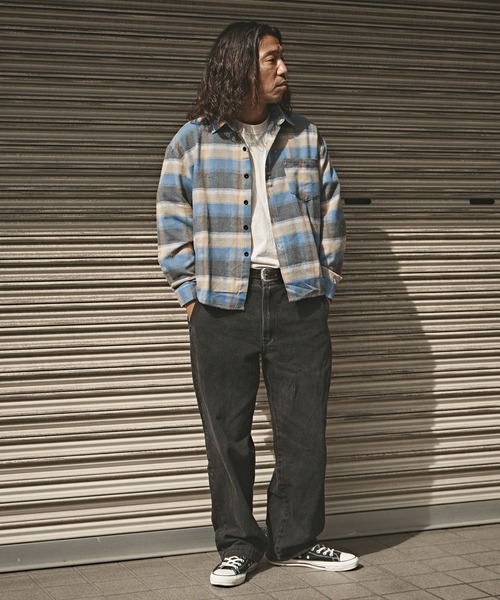 ALL RUNS(オールランズ)の「オンブレチェックロングスリーブシャツ(シャツ/ブラウス・メンズ・ブラウン/ネイビー/グリーン・L/XL/M)」の14枚目の写真