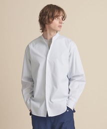 UNITED ARROWS（ユナイテッドアローズ）の「【マルチサイズ】ブロード ワイドフォルム バンドカラー ストライプシャツ（シャツ/ブラウス・メンズ）」